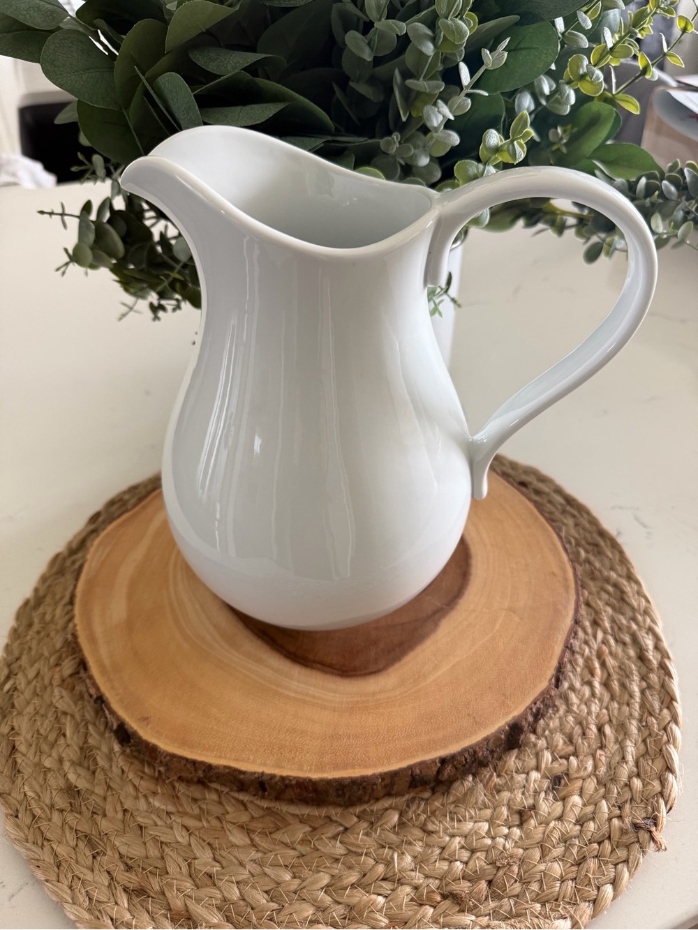 Pottery Barn The Great White Ceramic Pitcher. White.